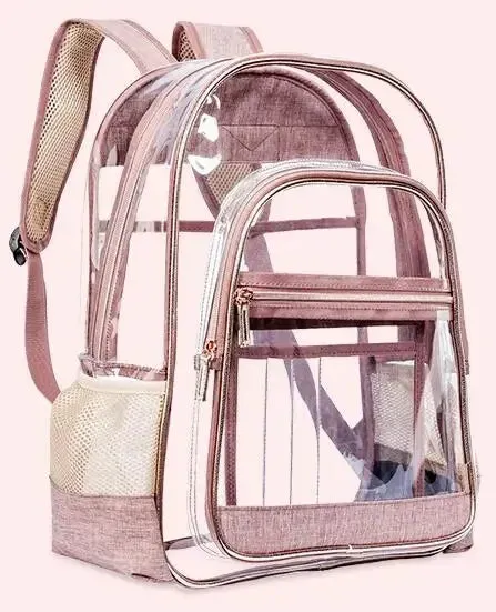Black See Through Backpack