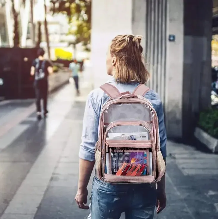 Black See Through Backpack