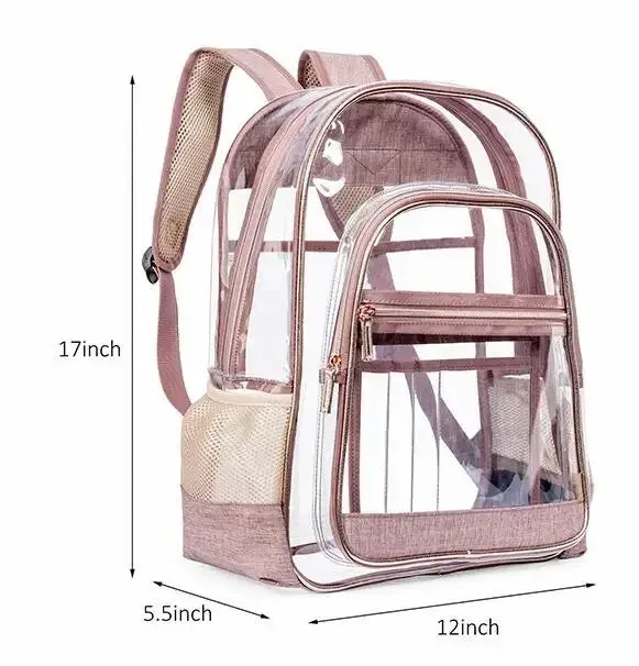 Black See Through Backpack