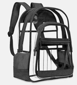 Black See Through Backpack