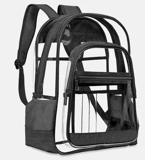 Black See Through Backpack