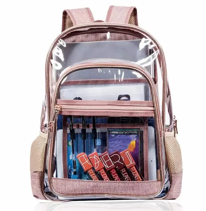 Black See Through Backpack