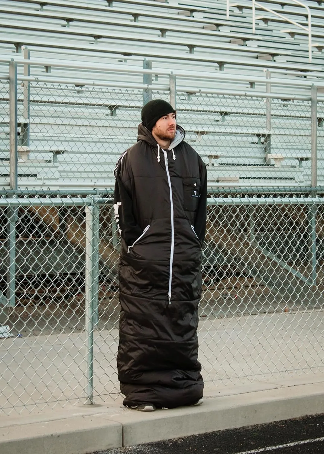 Black Sleevless Sleeping Bag Jacket L-XXL