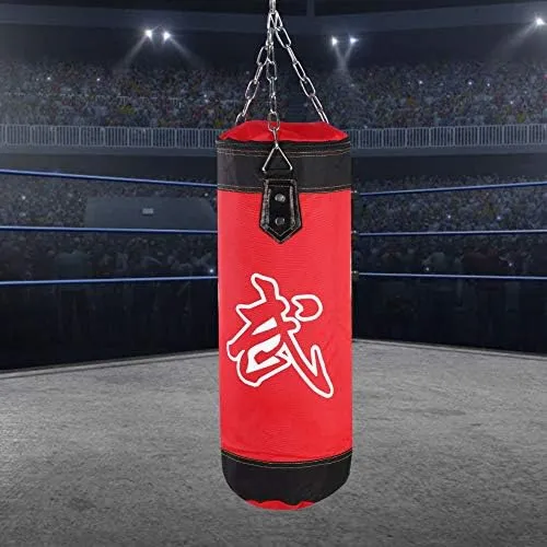 Bnineteenteam Heavy Punching Bag,Training Boxing Bag with Chain for Adults Men Women(Empty)