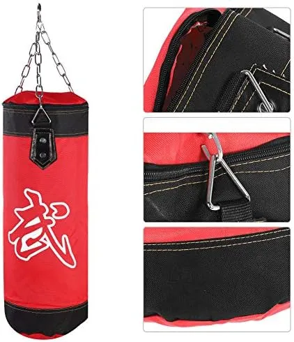 Bnineteenteam Heavy Punching Bag,Training Boxing Bag with Chain for Adults Men Women(Empty)