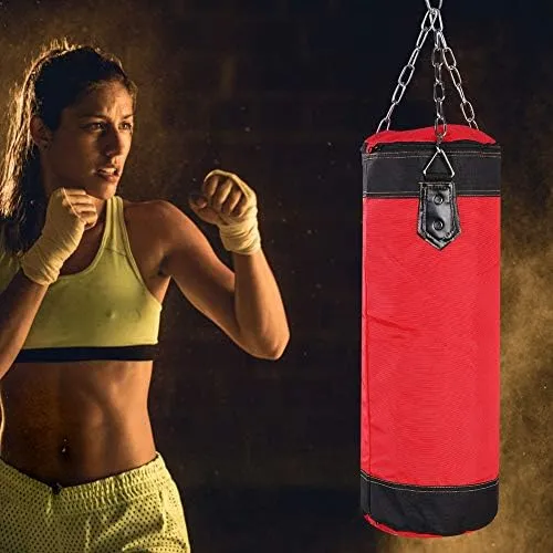 Bnineteenteam Heavy Punching Bag,Training Boxing Bag with Chain for Adults Men Women(Empty)