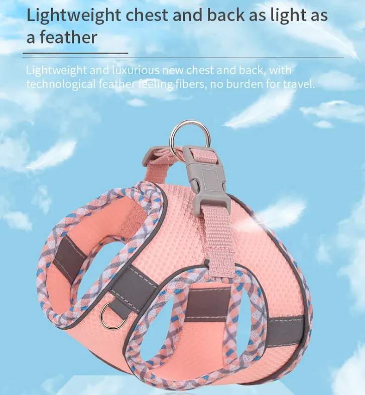 Breathable French Bulldog Harness Set