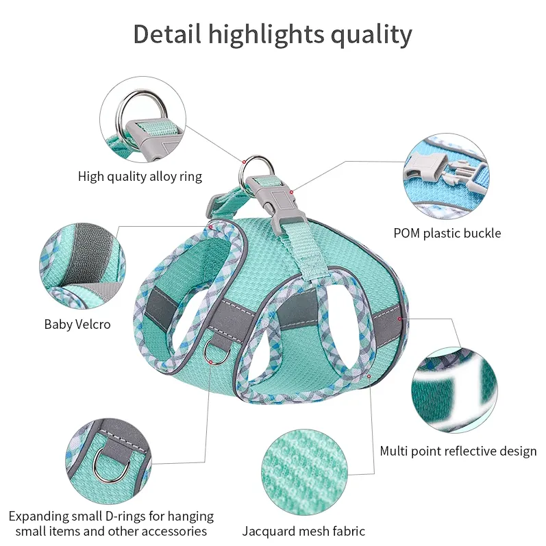 Breathable French Bulldog Harness Set