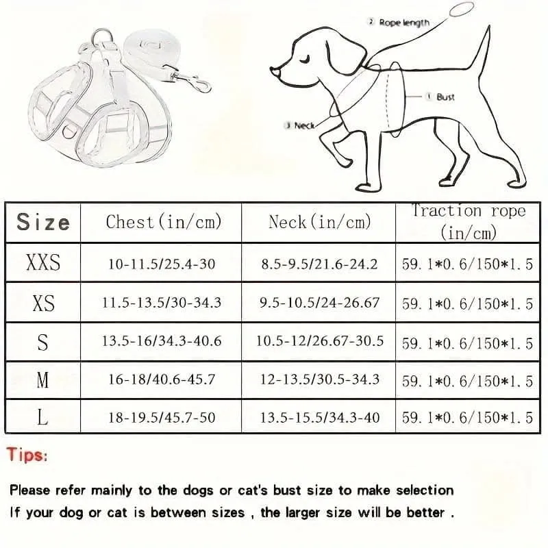 Breathable No-Pull Dog Harness & Leash Set