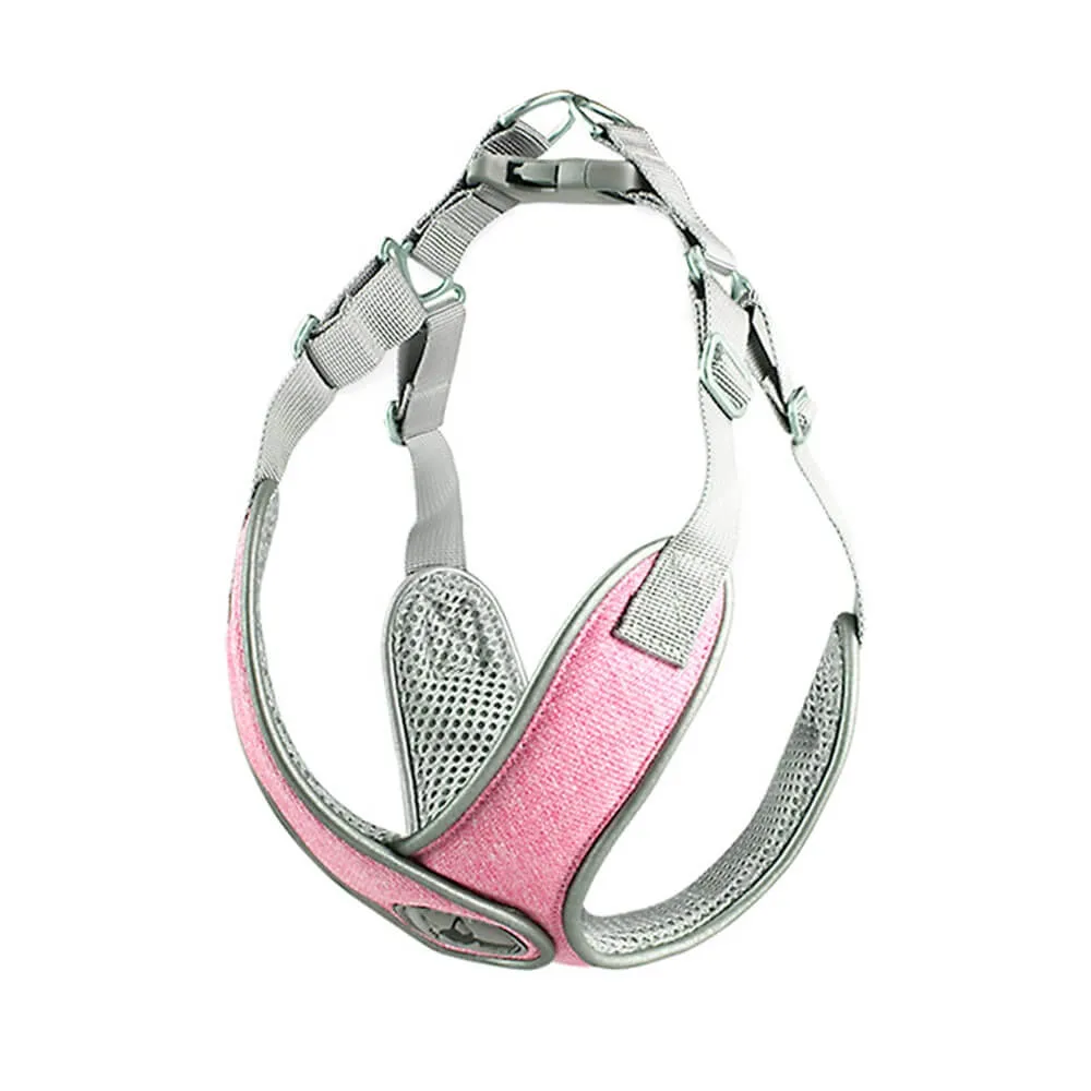 Breathable Reflective Vest Style Dog Lead and Chest Harness
