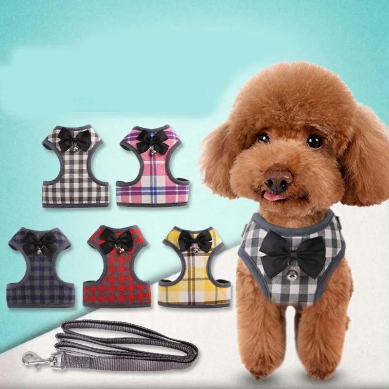 Breathable Soft Harness   Leash Adjustable Reflective Vest For Small Dog & Puppy