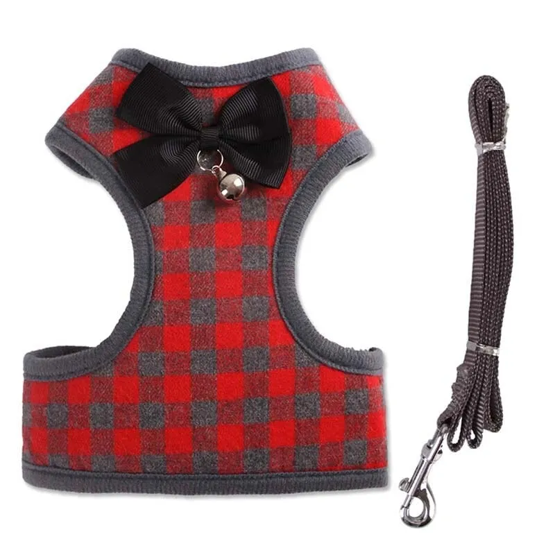 Breathable Soft Harness   Leash Adjustable Reflective Vest For Small Dog & Puppy