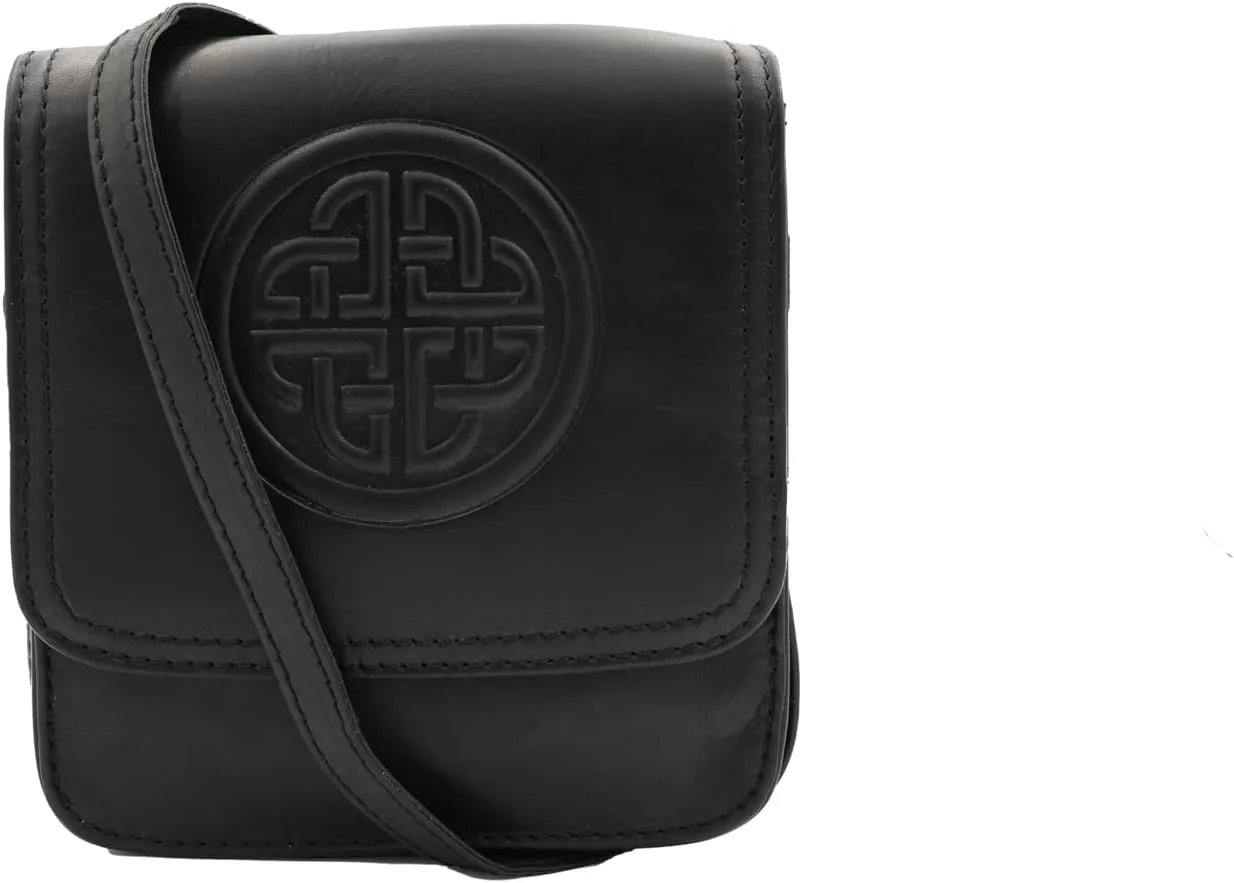 Briomhar Irish Women's Leather Shoulder Bag - Celtic Knot Design Made in Ireland