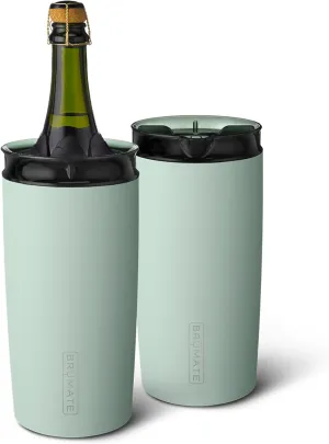 BrüMate Togosa 2-in-1 Wine Chiller Bucket or Champagne Bucket & 100% Leakproof Pitcher | Portable Cooler Fits Most Wine, Champagne, & Liquor Bottles | Perfect Wine Gifts | 49oz (Sage)