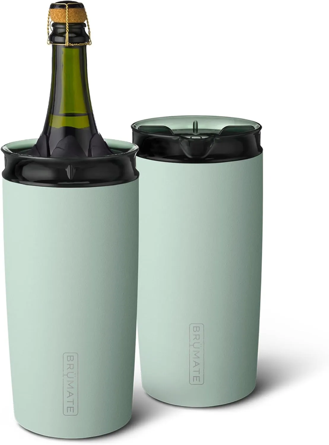 BrüMate Togosa 2-in-1 Wine Chiller Bucket or Champagne Bucket & 100% Leakproof Pitcher | Portable Cooler Fits Most Wine, Champagne, & Liquor Bottles | Perfect Wine Gifts | 49oz (Sage)