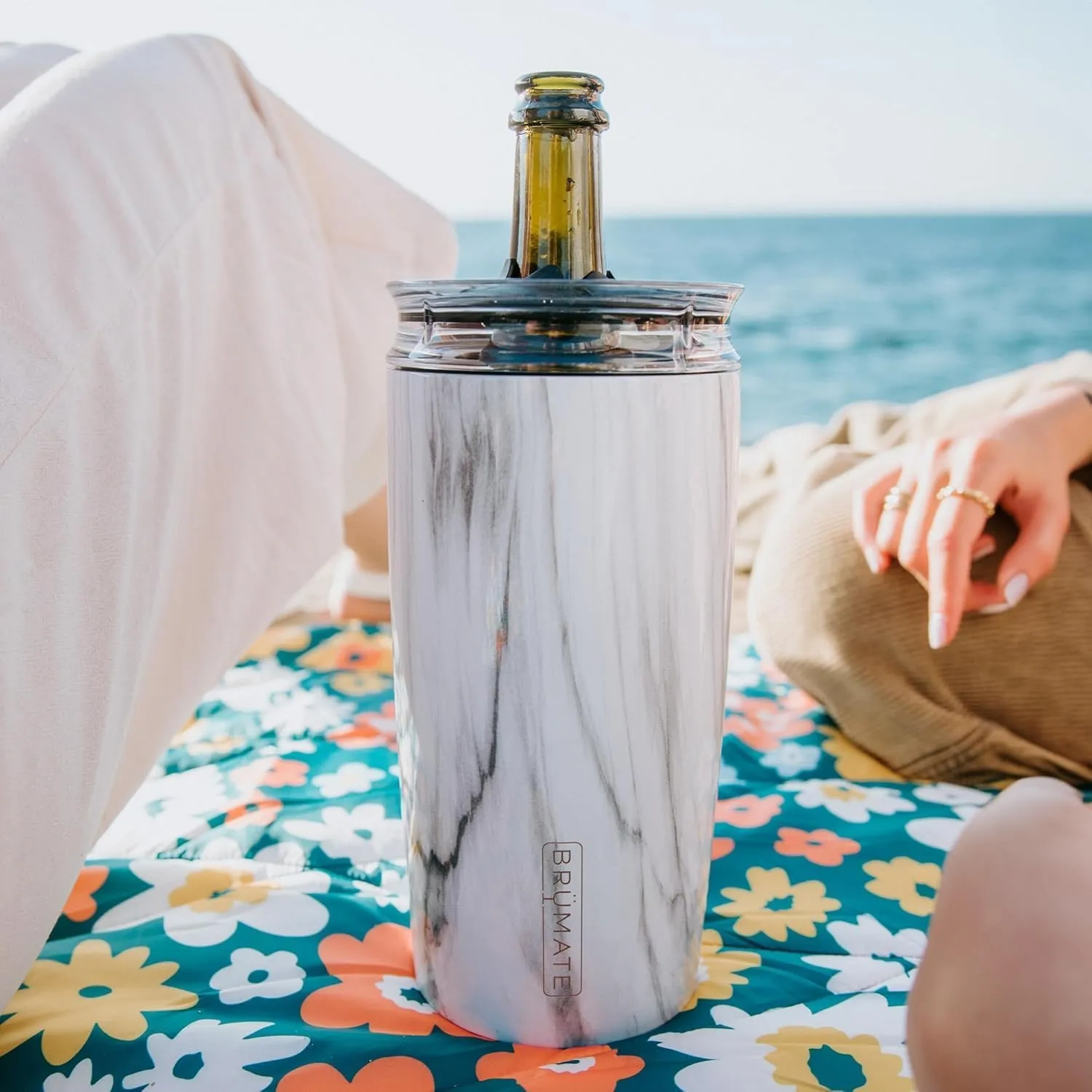 BrüMate Togosa 2-in-1 Wine Chiller Bucket or Champagne Bucket & 100% Leakproof Pitcher | Portable Cooler Fits Most Wine, Champagne, & Liquor Bottles | Perfect Wine Gifts | 49oz (Sage)