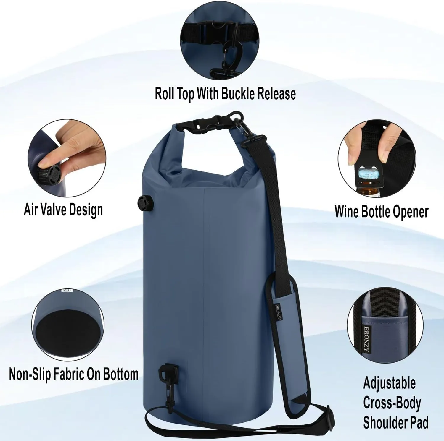 BRONZY Soft Cooler Bag 15 Liter Portable Ice Chest Box Backpack Cooler,48  Hours Cooling,Insulated,Waterproof,Leakproof Cooler Bag for Camping,Picnic,Hiking,Beach,Lunch