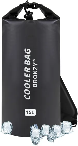 BRONZY Soft Cooler Bag 15 Liter Portable Ice Chest Box Backpack Cooler,48  Hours Cooling,Insulated,Waterproof,Leakproof Cooler Bag for Camping,Picnic,Hiking,Beach,Lunch