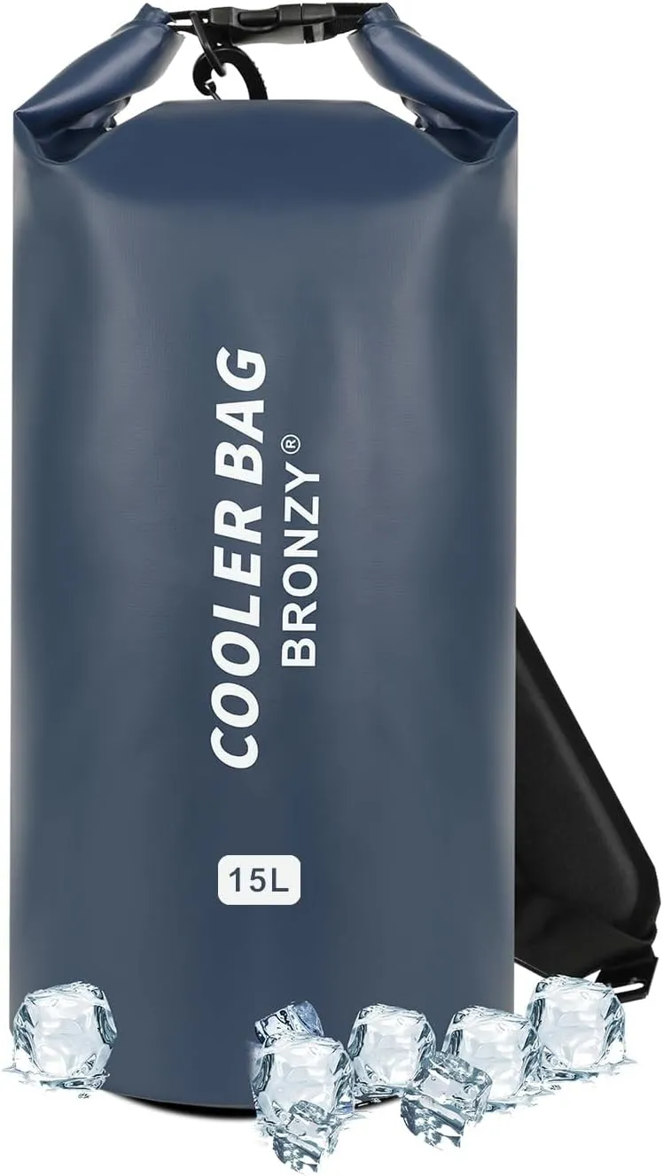 BRONZY Soft Cooler Bag 15 Liter Portable Ice Chest Box Backpack Cooler,48  Hours Cooling,Insulated,Waterproof,Leakproof Cooler Bag for Camping,Picnic,Hiking,Beach,Lunch