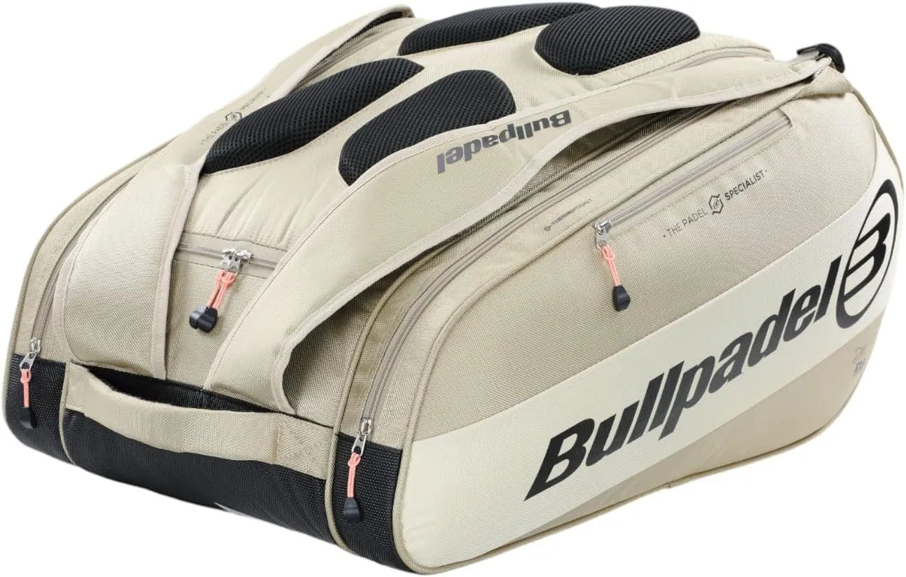 BULLPADEL Padel Racket Bag BPP-25001 VERTEX 2025 | Premium Bag for 4 Rackets | Thermo Compartment for Pala Padel | Ventilated Clothing Section | Ergonomic Design - Padded Back & Adjustable Chest Strap