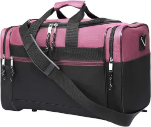 BuyAgain Duffle Bag, 17" Travel Carry On Sport Overnight Weekender Duffel Gym Bag with Adjustable Strap For Men Or Women