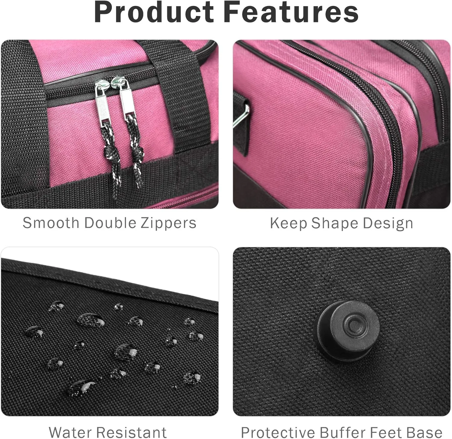 BuyAgain Duffle Bag, 17" Travel Carry On Sport Overnight Weekender Duffel Gym Bag with Adjustable Strap For Men Or Women