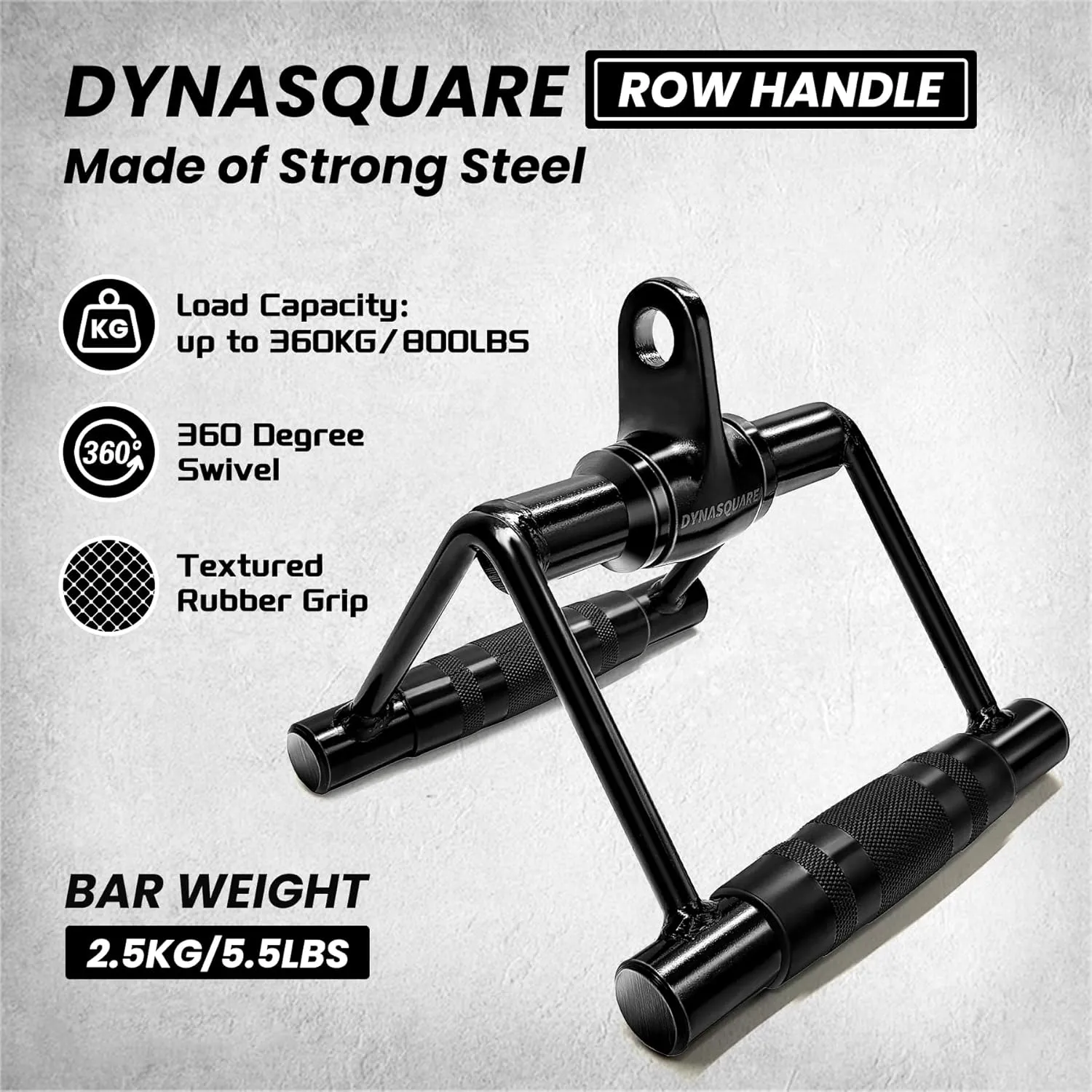 Cable Machine Attachments Combo, Heavy Duty Solid Steel LAT Pulldown Attachments with Exercise Handles & Ankle Straps, Home Gym Machine Accessories