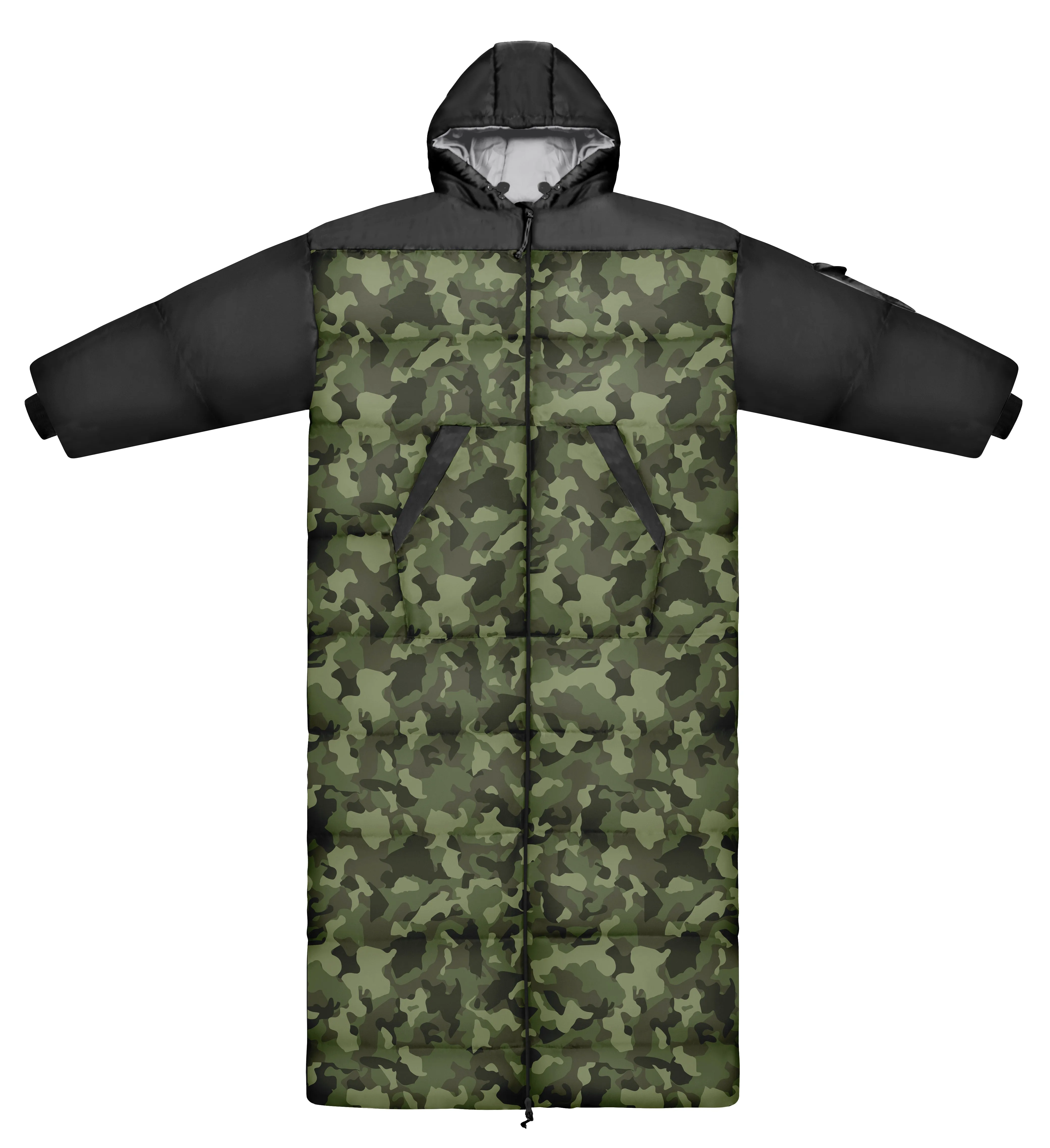 Camo Long Sleeve Sleeping Bag Jacket L-XXL