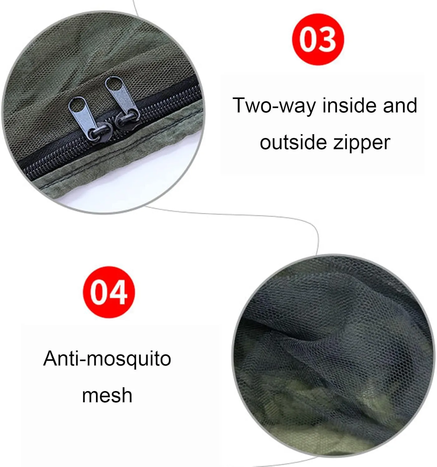 Camping Hammock, Single & Double Camping Hammock with Mosquito Net, Portable Nylon Hammock, for Outdoor Backpacking, Camping, Adventure, Hiking (Blue)