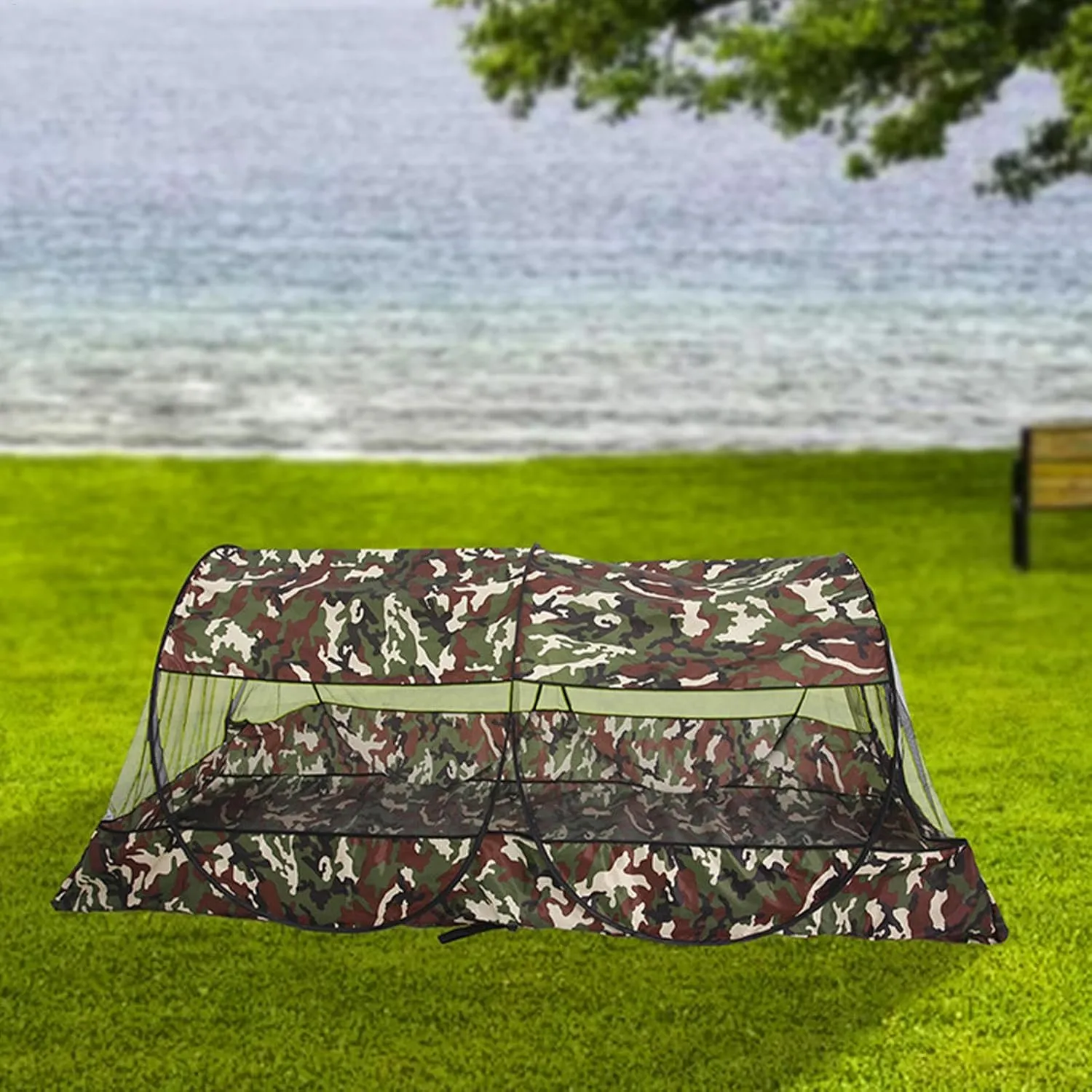 Camping Net Tent - Trips Net Screen Houses, Outdoor Camping Shelters | 4 Person Pop Up Sleeping Mesh Netting with Carry Bag, Large Space Ventilated Mosquitoes Protection Hammock for Travel Resting