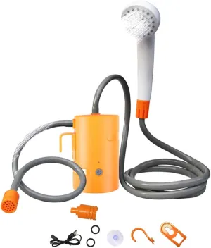Camping Shower Portable Shower with Hose Compact Outdoor Shower for Traveling Backpacking Car Washing Bathing Pet Cleaning