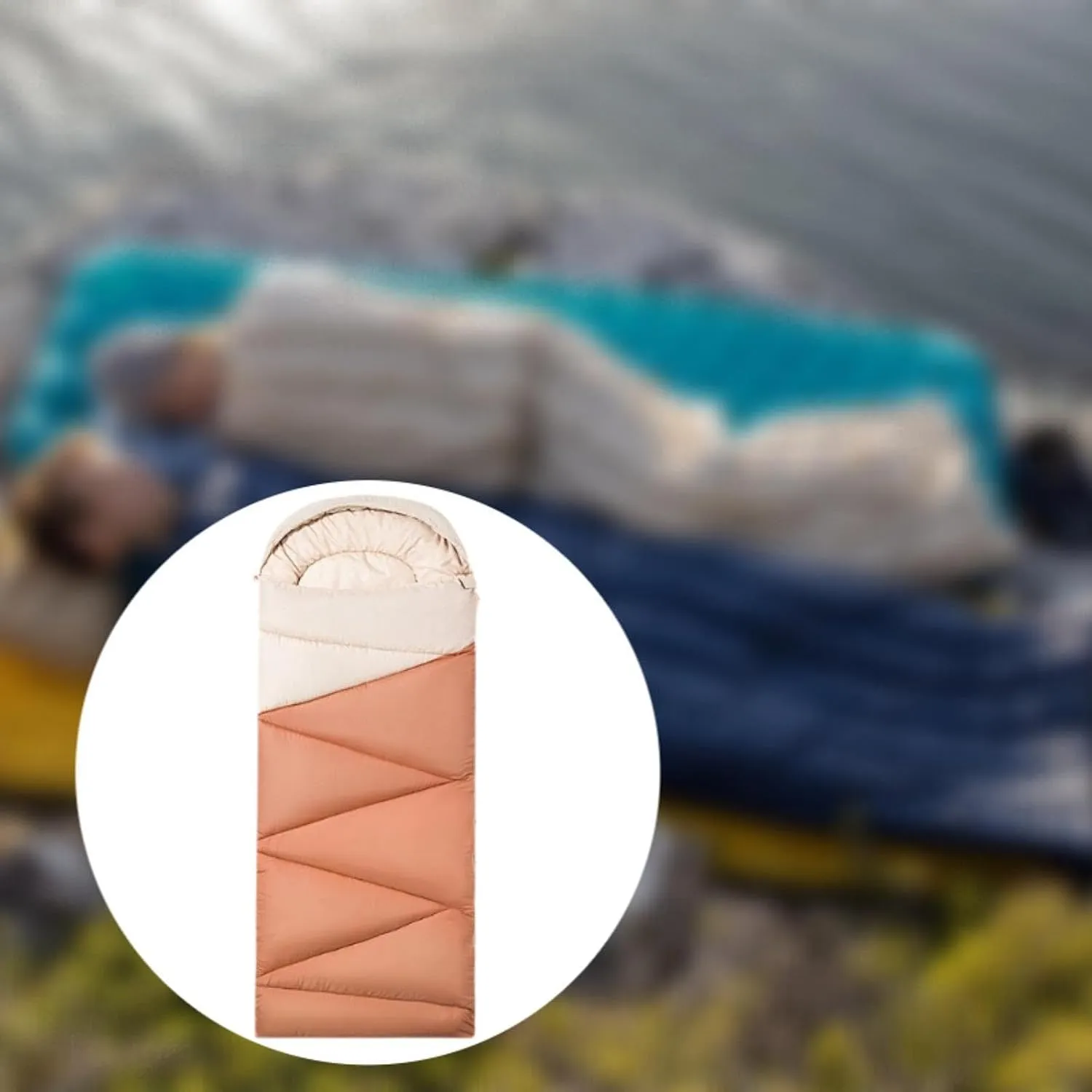 Camping Sleeping Bag for Adults Warm Zippered for Men Women Cold Weather Hooded for Hiking Backpacking Indoor Outdoor Travel