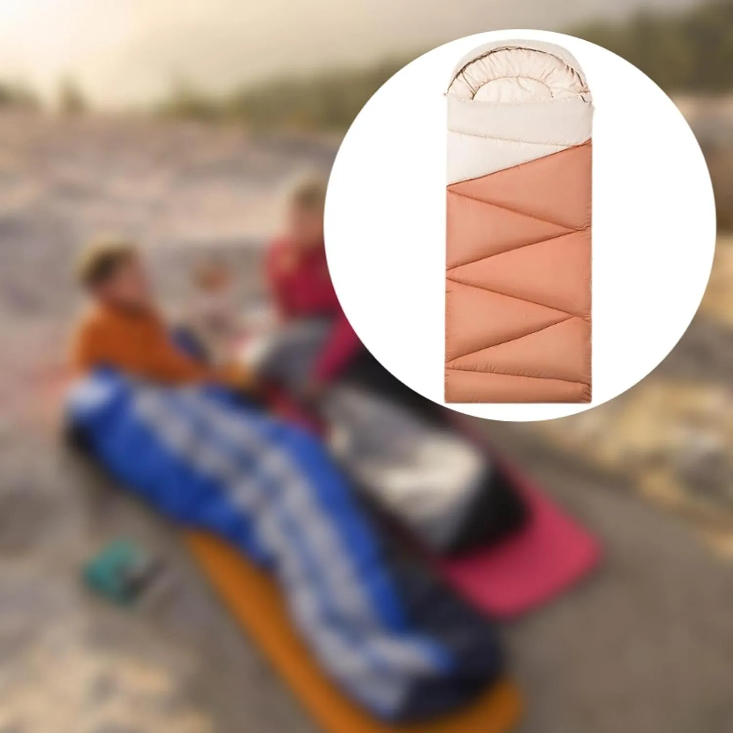 Camping Sleeping Bag Sleep Bag for Men Women Warm Zippered Cold Weather with Hood for Backpacking Camping Traveling Hiking