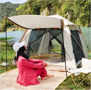 Camping Tents Family 4 People Proof, Tents for Camping Firm and Stable Instant Dome Tent for Camping