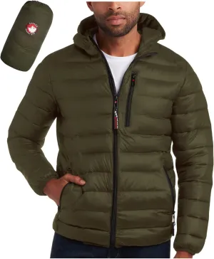 CANADA WEATHER GEAR Mens' Puffer Jacket - Lightweight Packable Bubble Coat, Water Resistant Outerwear Jackets for Men (M-XXL)