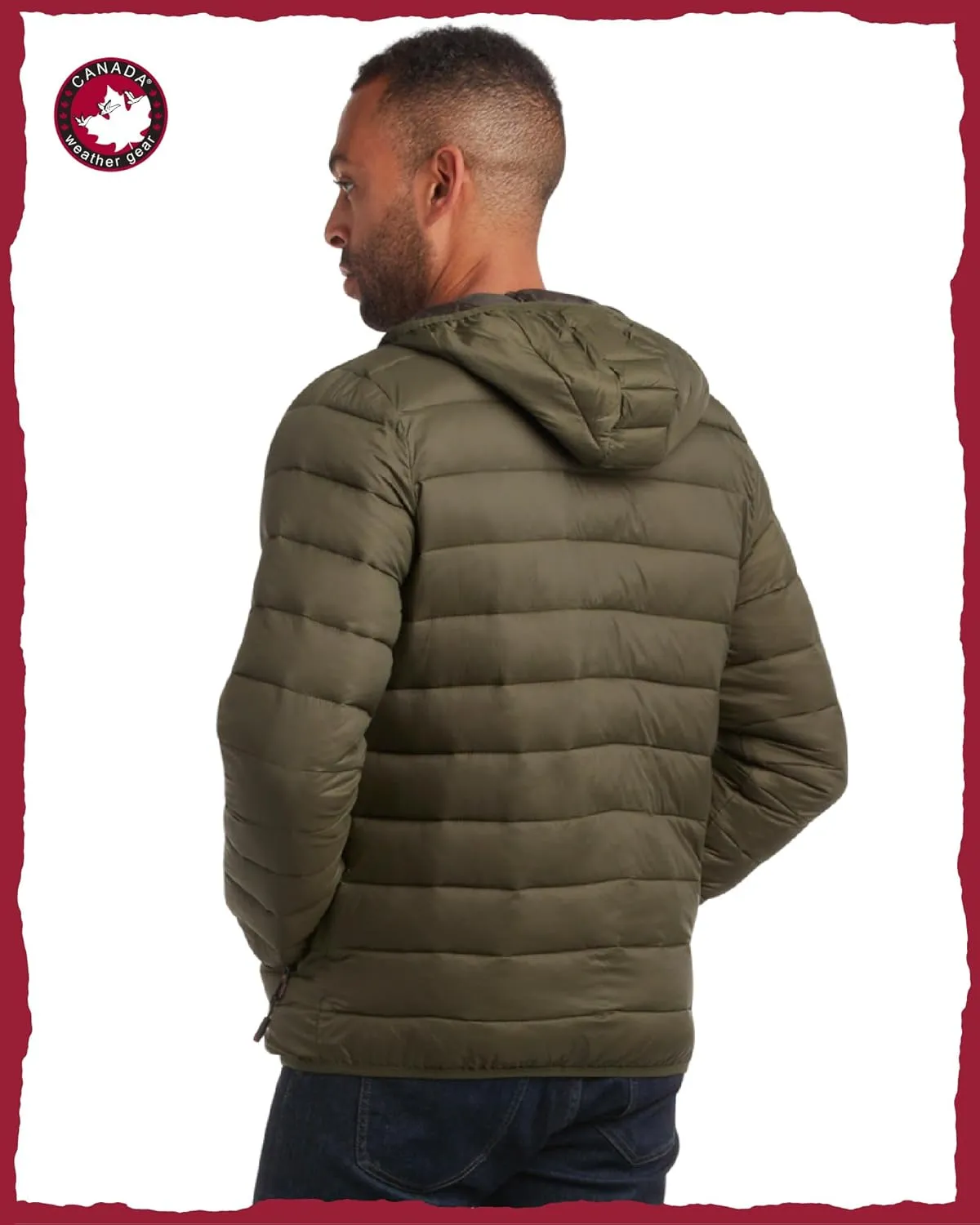 CANADA WEATHER GEAR Mens' Puffer Jacket - Lightweight Packable Bubble Coat, Water Resistant Outerwear Jackets for Men (M-XXL)