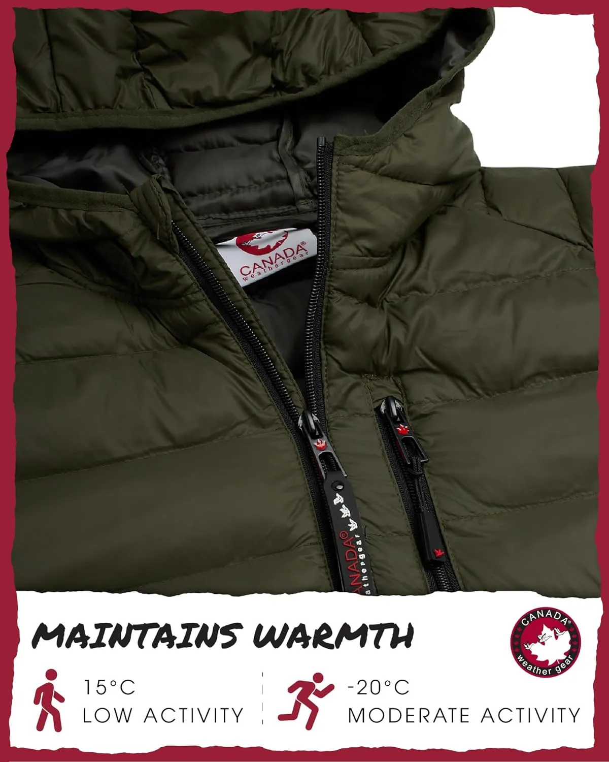 CANADA WEATHER GEAR Mens' Puffer Jacket - Lightweight Packable Bubble Coat, Water Resistant Outerwear Jackets for Men (M-XXL)