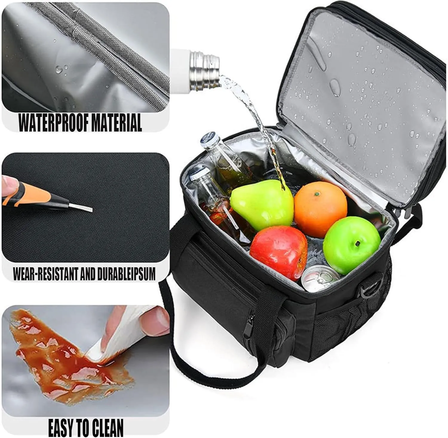 Car Camping Coolers for Chrysler Sebring/Stratus/Valiant/Windsor/Town/Country MPV, Leak Proof Cooler, Portable Lightweight Ice Chest Box, Compartments Waterproof Insulated Bag