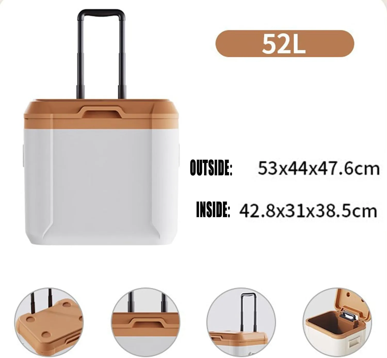 Car Camping Coolers for Isuzu Concept/Como/D-Max/MU-X/N-Series/Panther/Amigo/Aska, Leak Proof Cooler, Portable Lightweight Ice Chest Box, Compartments Waterproof Insulated Bag