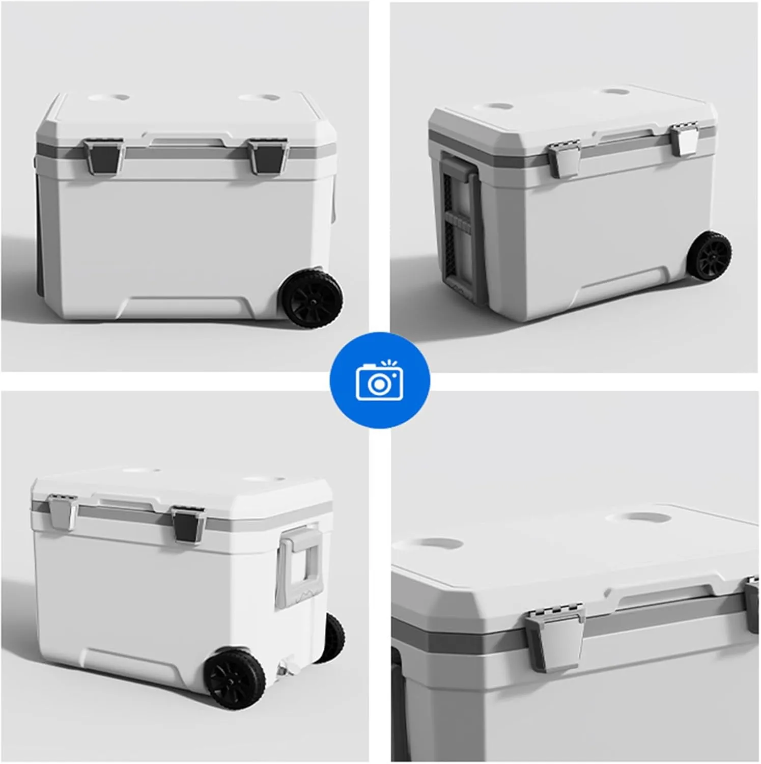 Car Camping Coolers for Jaguar Concept/E-Pace/F-Pace/F-Type/I-Pace/XK, Waterproof Portable Cooler, Leak Proof Picnic Insulated Bag, Ultra-Light Premium Ice Chest Box,A-Green-45L