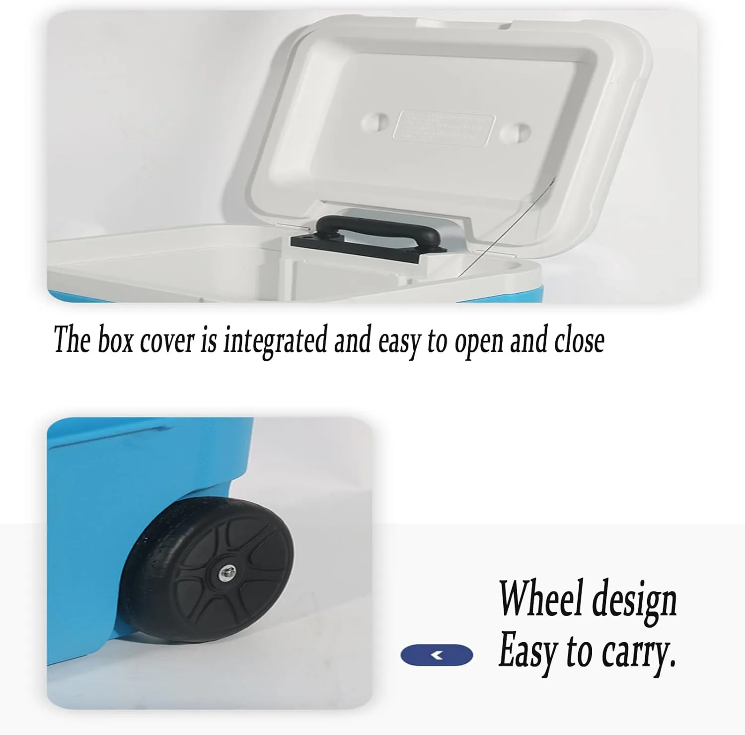 Car Camping Coolers for NIO EC6/EC7/EL6/EL7/ES6/ES7/ES8/ET5/ET7/ET9/EP9, Leak Proof Cooler, Portable Lightweight Ice Chest Box, Compartments Waterproof Insulated Bag,A-Blue