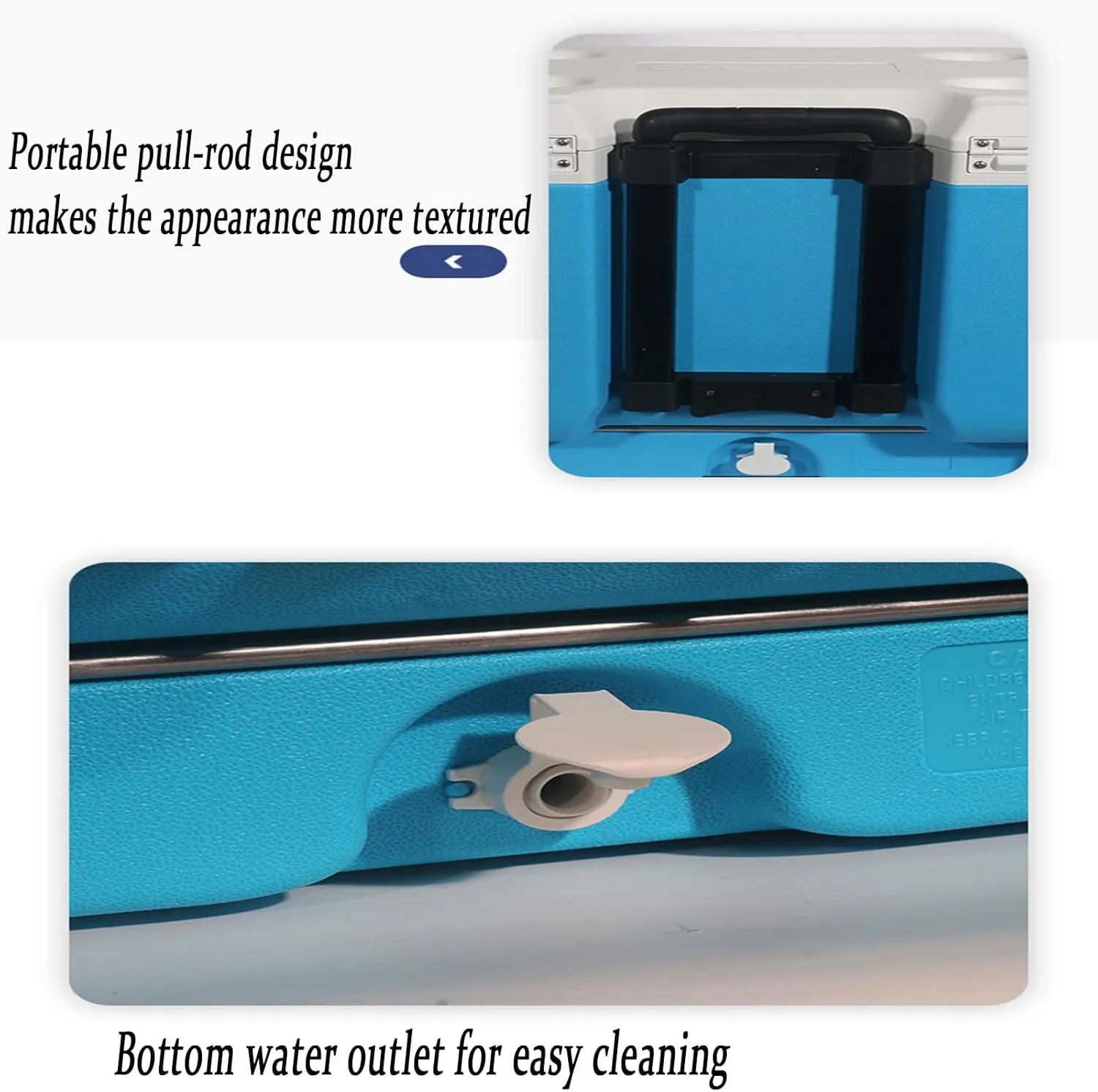 Car Camping Coolers for NIO EC6/EC7/EL6/EL7/ES6/ES7/ES8/ET5/ET7/ET9/EP9, Leak Proof Cooler, Portable Lightweight Ice Chest Box, Compartments Waterproof Insulated Bag,A-Blue