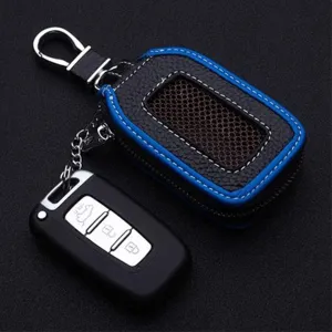 Car Key Bag for Bentley Flying Spur/Continental/Bentayga,Durable Waterproof Compact Stitching Leather Family Present Anti Scratch Lightweight Sleeve Luxury Keychain,A