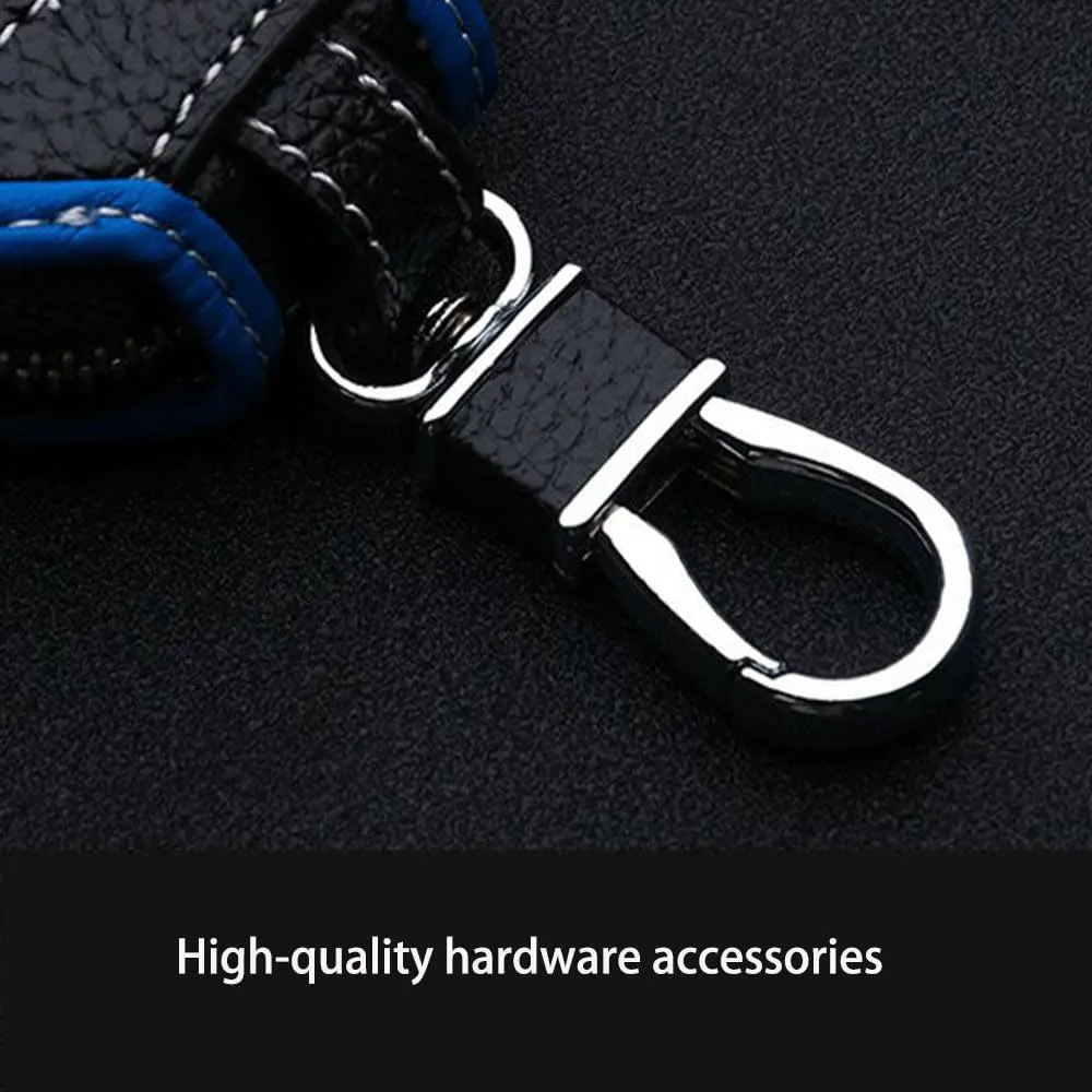 Car Key Bag for Bentley Flying Spur/Continental/Bentayga,Durable Waterproof Compact Stitching Leather Family Present Anti Scratch Lightweight Sleeve Luxury Keychain,A