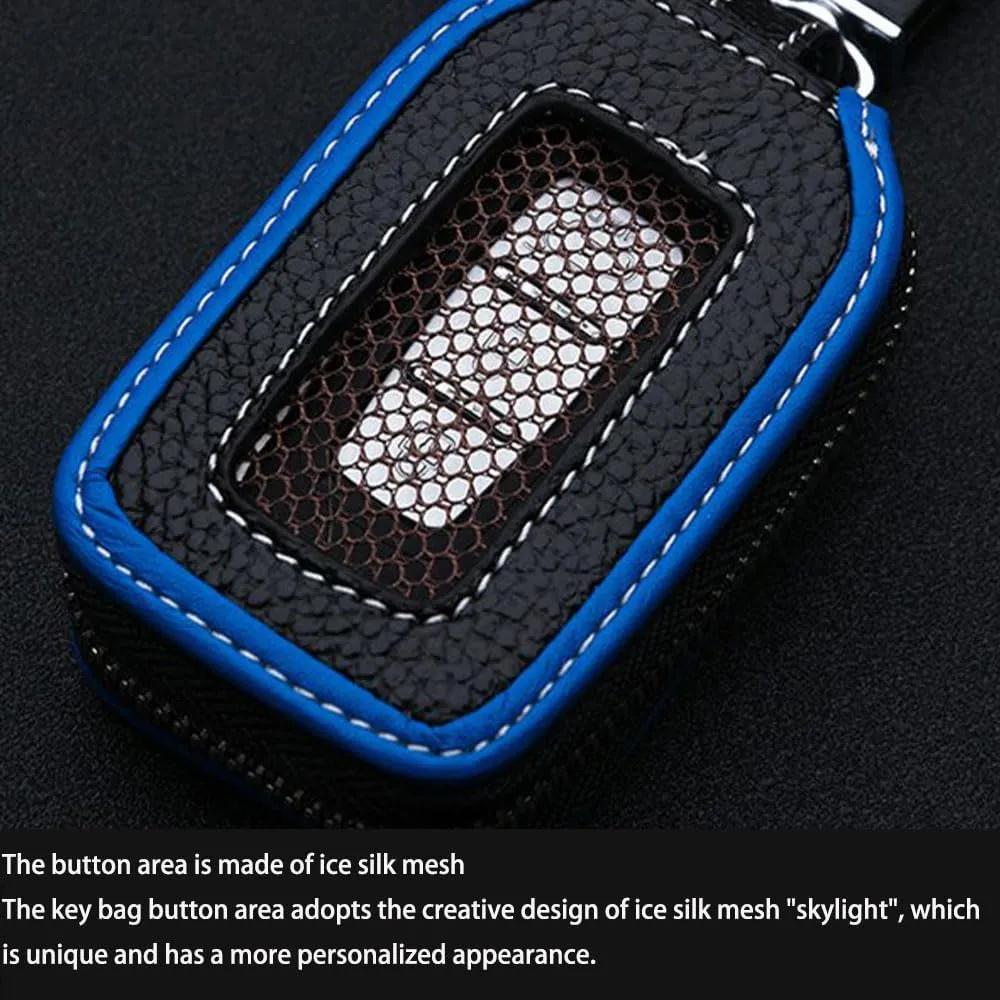 Car Key Bag for Bentley Flying Spur/Continental/Bentayga,Durable Waterproof Compact Stitching Leather Family Present Anti Scratch Lightweight Sleeve Luxury Keychain,A