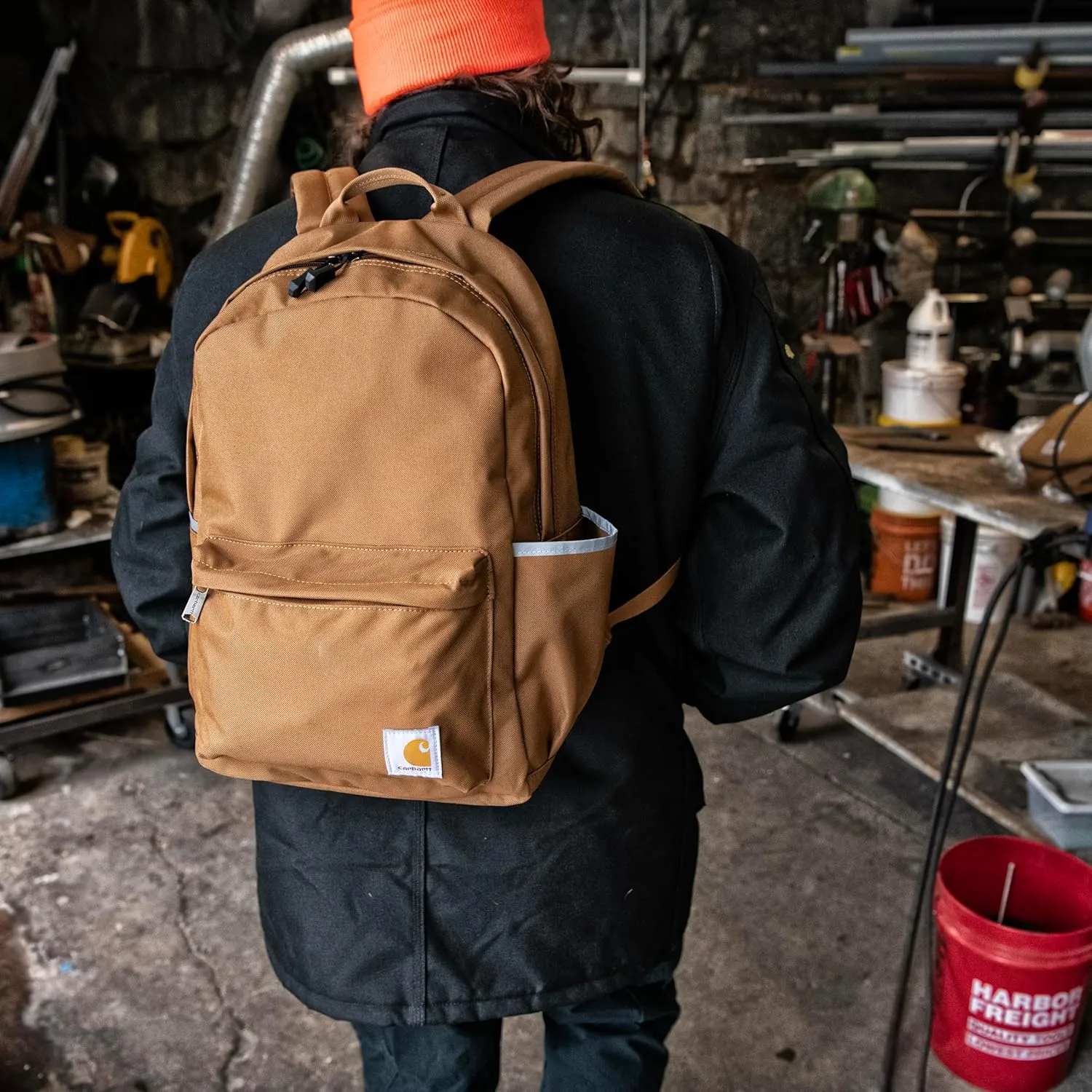 Carhartt 21L Classic Backpack, Water-Resistant Pack W/ 15" Laptop Sleeve and Organizational Compartments, Port, PFAS Free