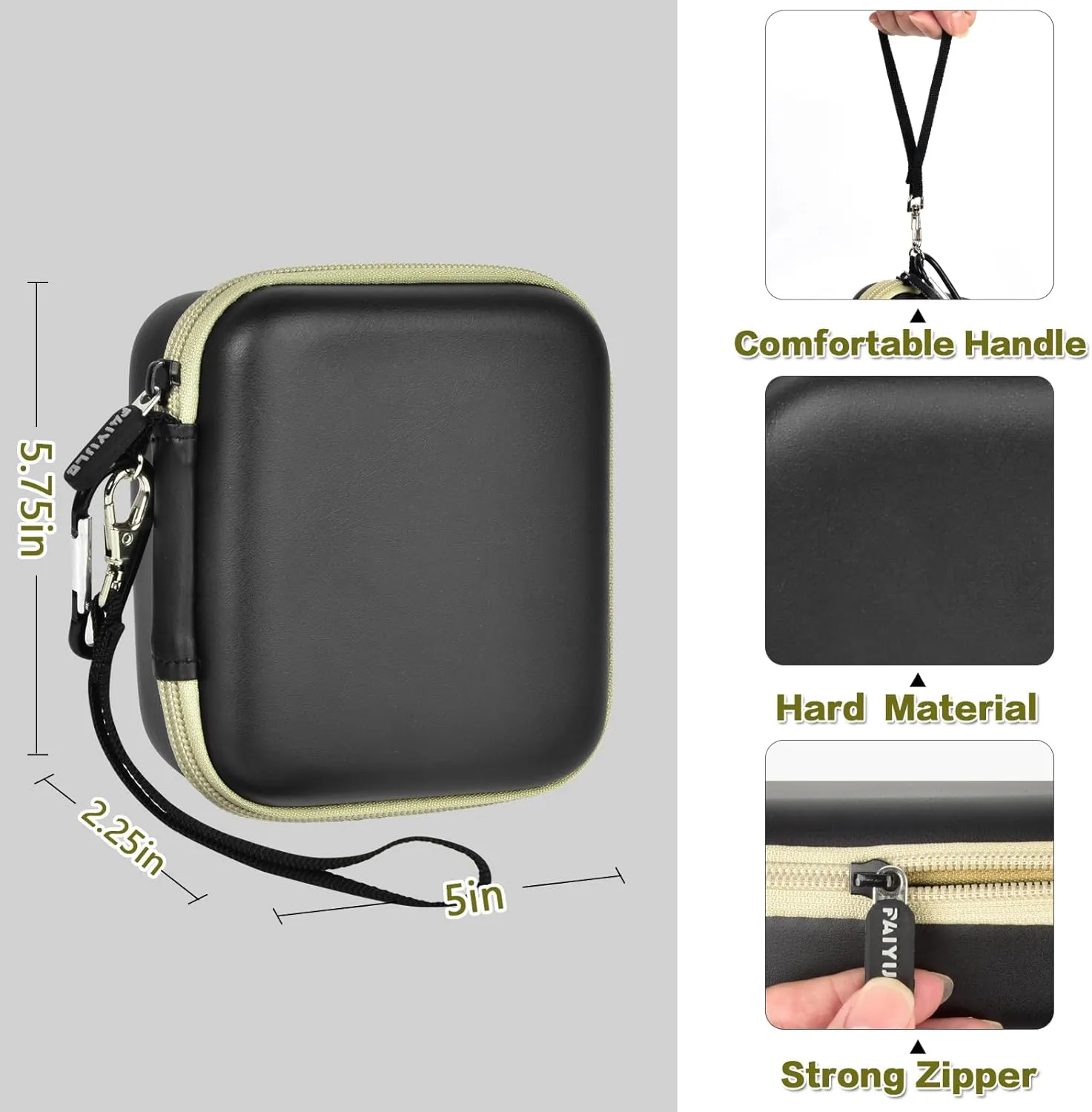 Case Compatible with Garmin Xero C1 Pro Compact Chronograph for Range Shooting Stoarge Holder Bag for USB Charging Adapters, Cube and More Accessories(Box Only) (Black-Brown)