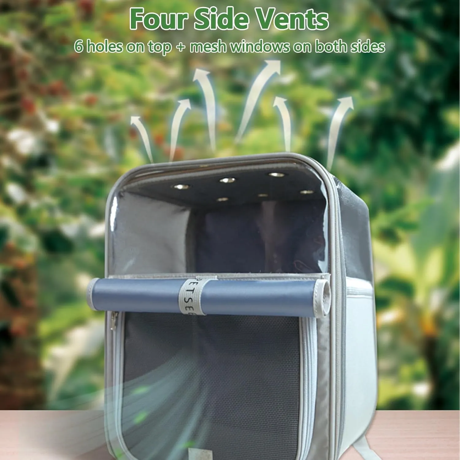 Cat Backpack, Pet Backpack for Cats Dogs, Fully Ventilated Design, Dog Backpack for Travel, Hiking, Outdoor Use(Green)