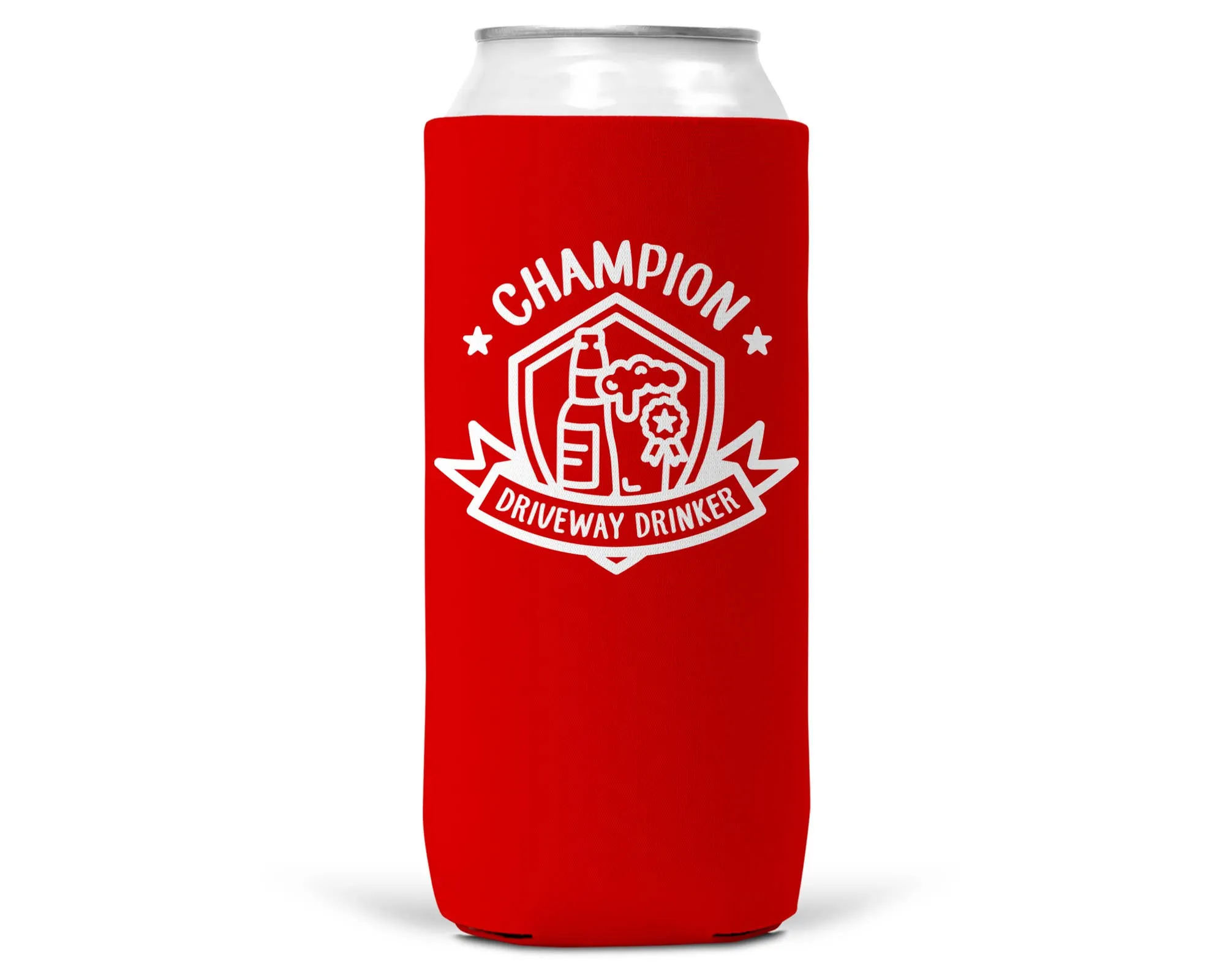 Champion Driveway Drinker SLIM CAN Koozie