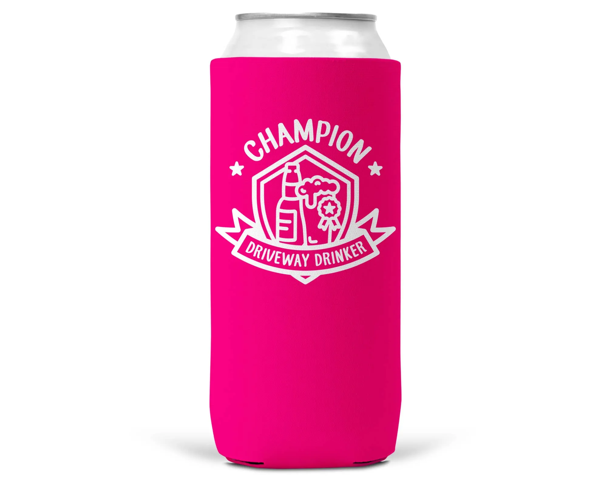 Champion Driveway Drinker SLIM CAN Koozie